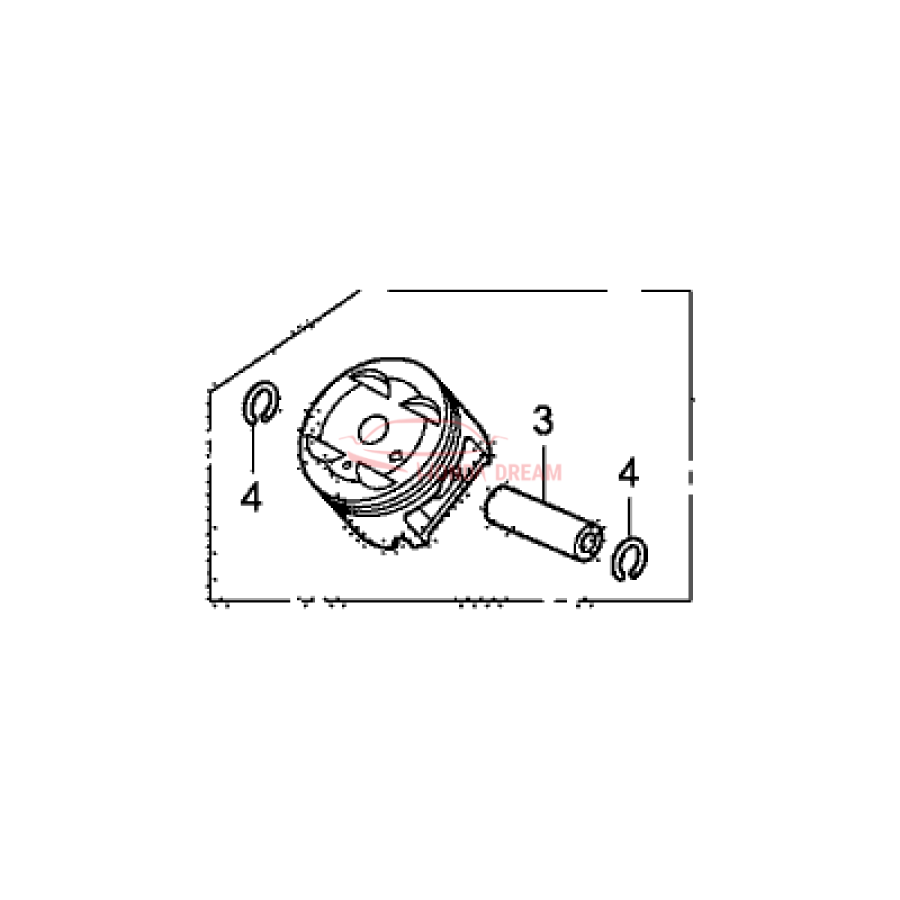 Piston Set (0.25) (13030-R70-A10) - 2