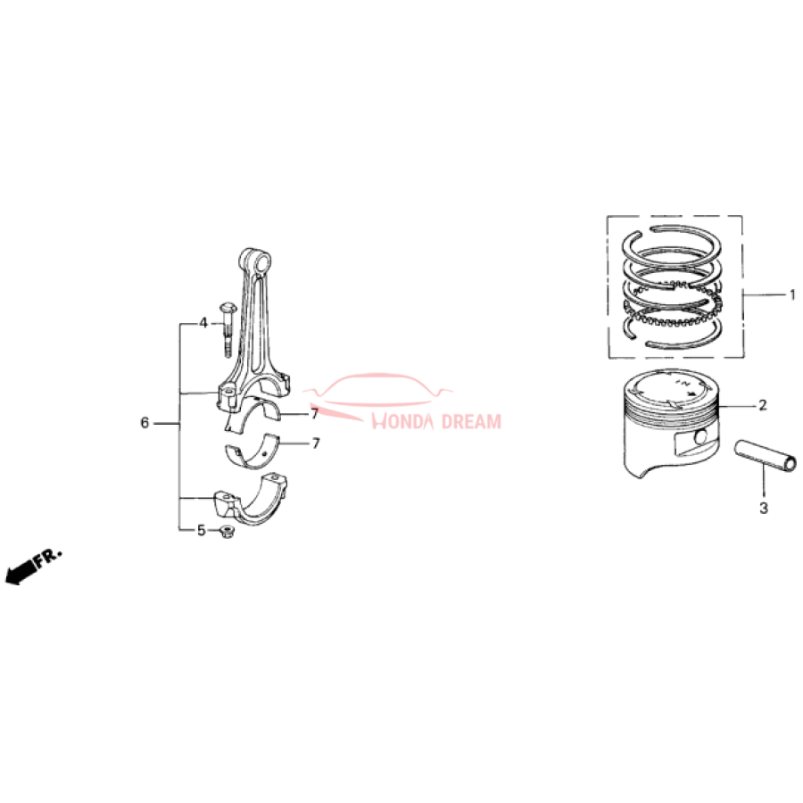 Piston Set (STD) (13101-P29-000) - 2