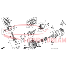 PIN, PISTON . (13111-P5A-000) - 3