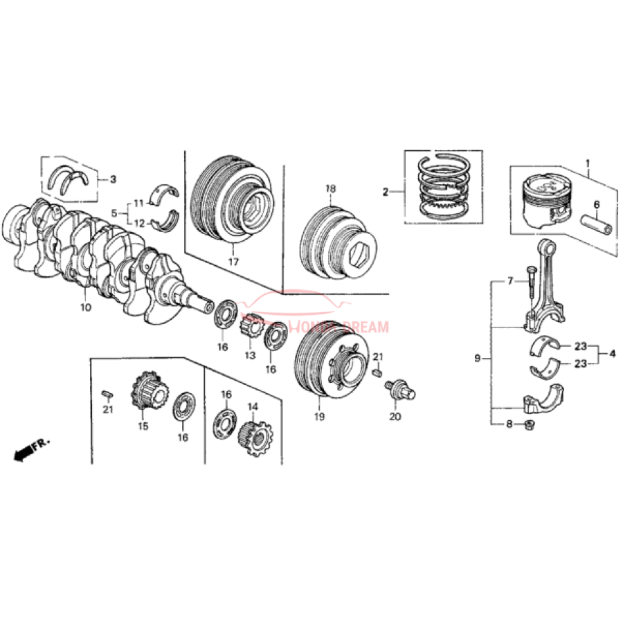 PIN, PISTON(OSZ) (13112-P3F-000) - 2