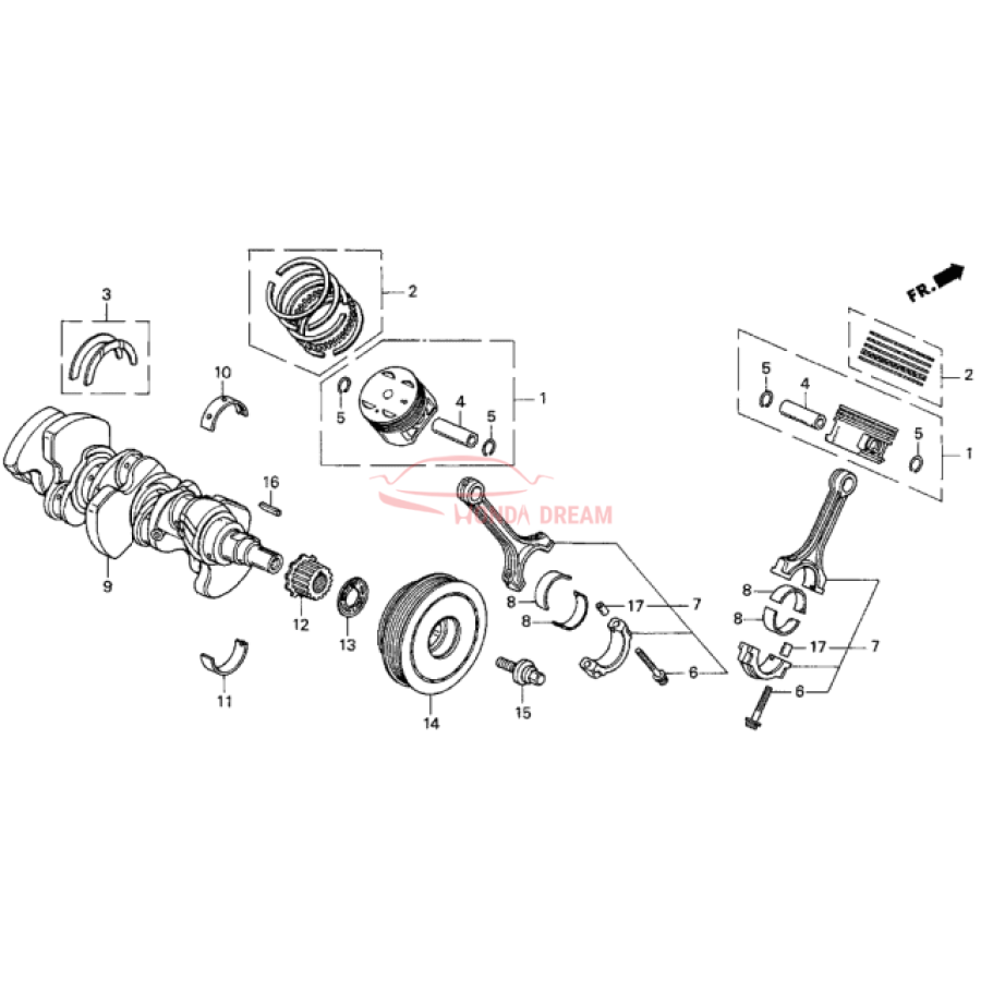 BEARING A,CONNROD (13211-P8A-A04) - 2