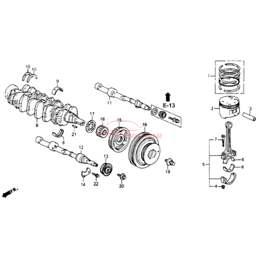 BEARING A,CONNECT (13211-PH3-004) - 2