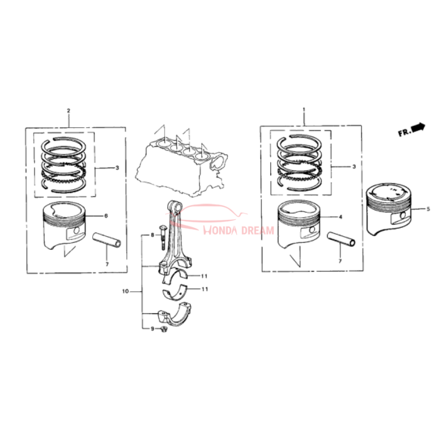 BEARING, B CON-ROD (13212-PE0-004) - 1