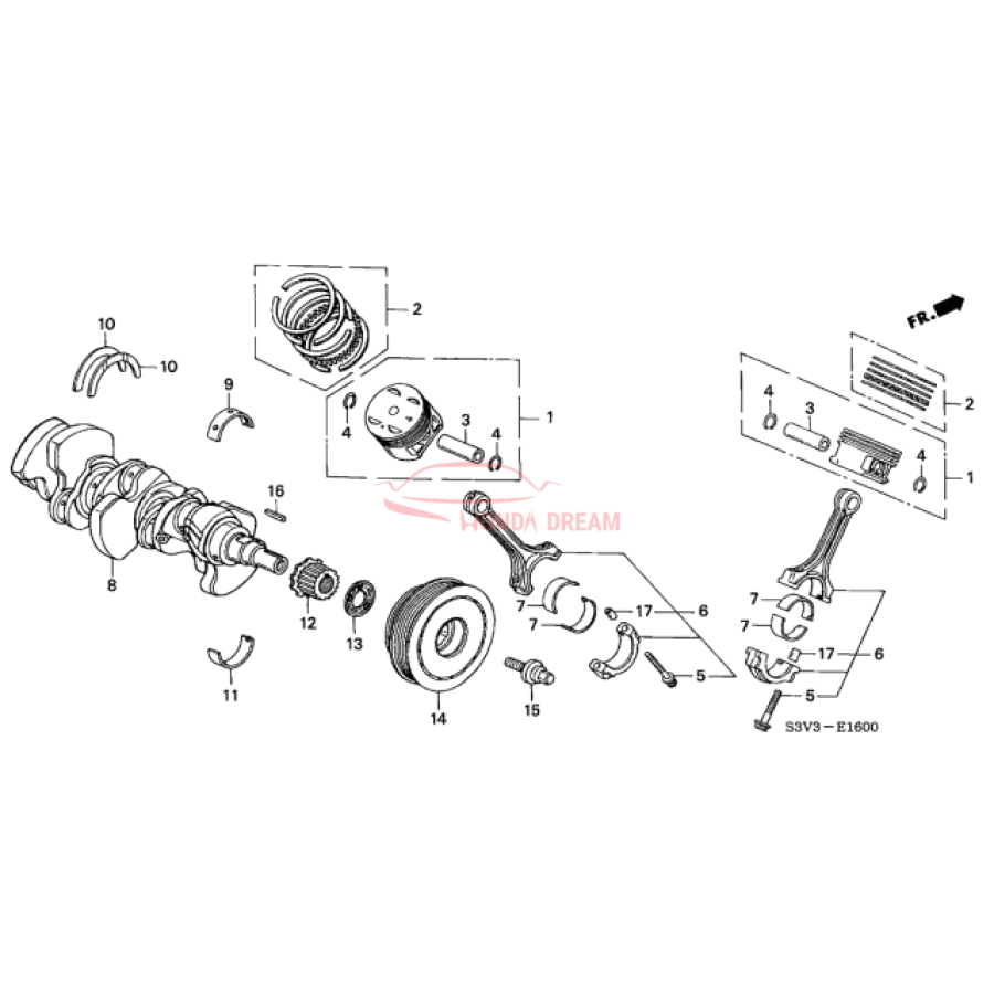 Crankshaft (13310-PGK-A00) - 2