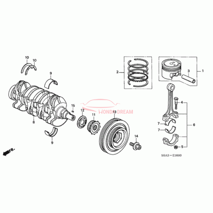 Crankshaft (13310-PLM-A00) - 1