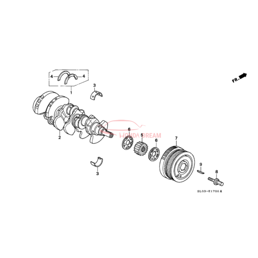 Crankshaft (13310-PR7-A00) - 2