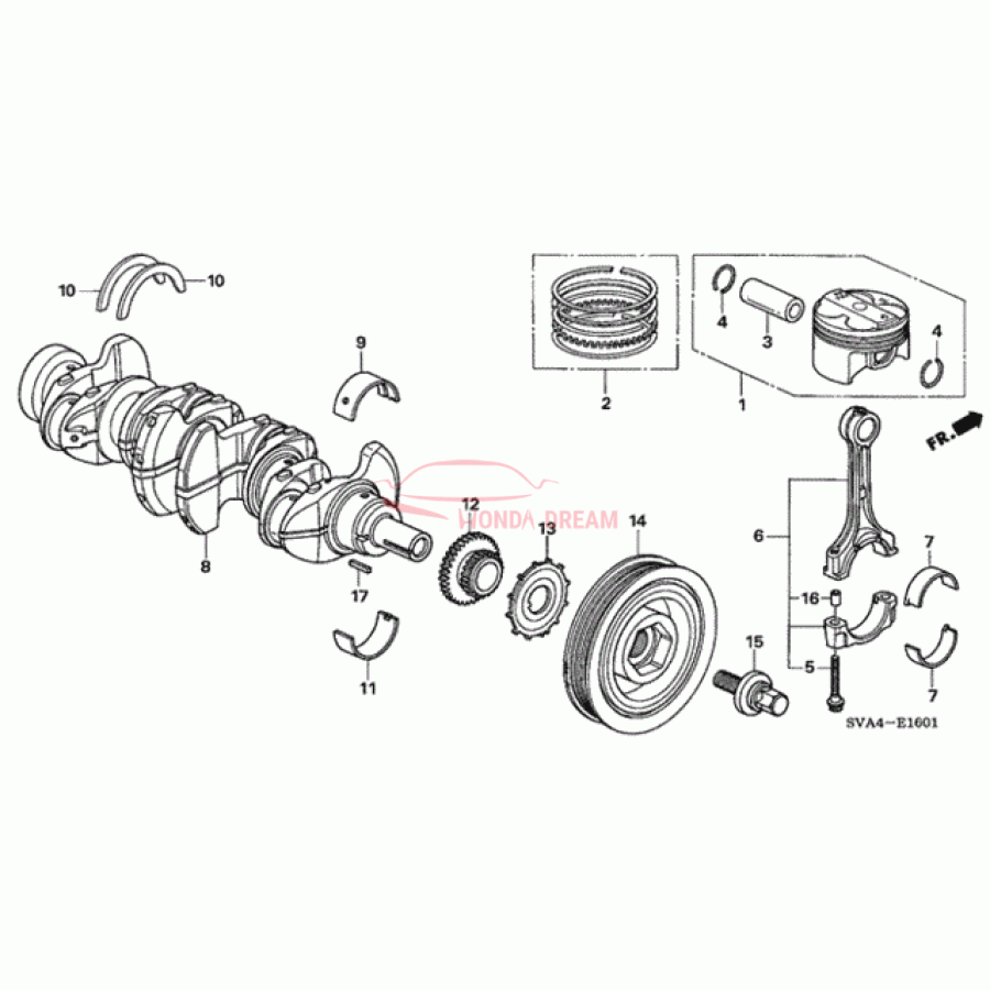 Crankshaft (13310-PRB-A00) - 1