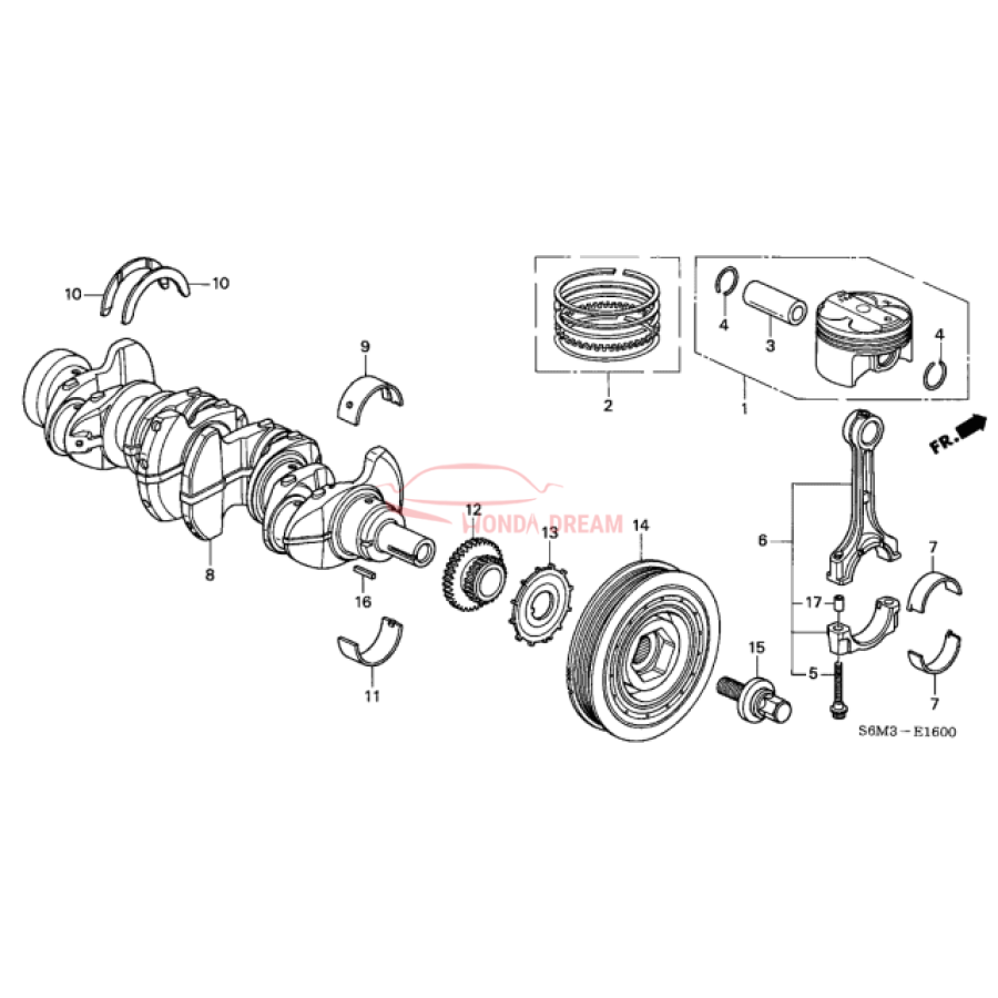 Crankshaft (13310-PRB-A00) - 2