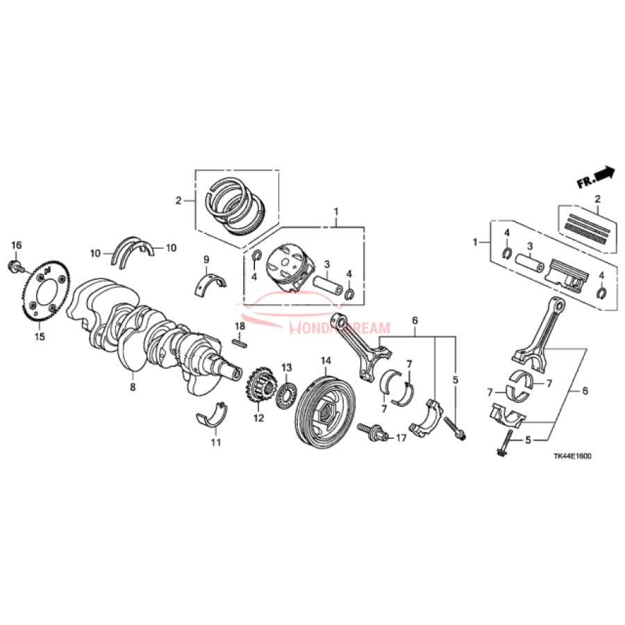 Crankshaft (13310-R70-A20) - 1