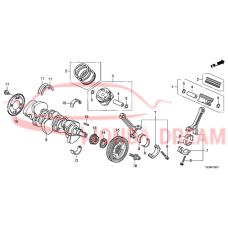 Bearing A, main upper black (13321-5J6-A01) - 3