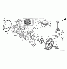 Bearing A, main upper blue (13321-5K0-A01)