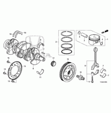 Bearing A, main upper blue (13321-5R0-004)