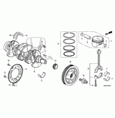 Bearing A, main upper blue (13321-6A0-A01)