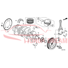 Bearing A, main upper blue (13321-RPY-G02) - 3