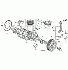 Bearing B, main upper black (13322-PRB-A01)