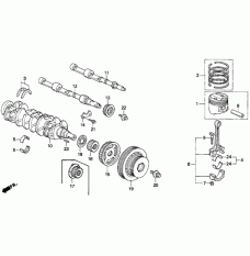 Bearing B, main brown (13322-PT0-003)