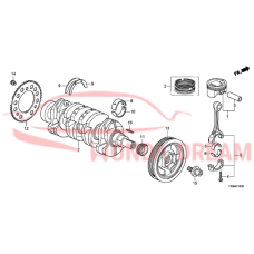 Bearing B, main upper black (13322-RB0-003) - 3