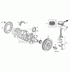 Bearing B, main upper black (13322-RB0-003)