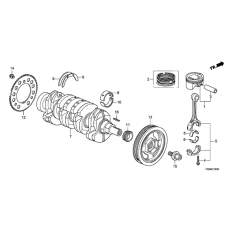 Bearing B, main upper black (13322-RB0-003)