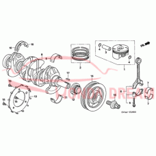 Bearing B, main upper black (13322-RNA-A01) - 3