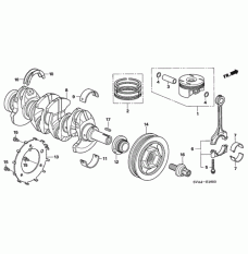 Bearing B, main upper black (13322-RNA-A01)