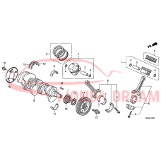 Bearing A, main upper brown (13322-RYE-A02) - 3