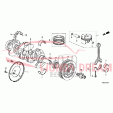 Bearing B, main upper black (13322-RZP-003) - 4