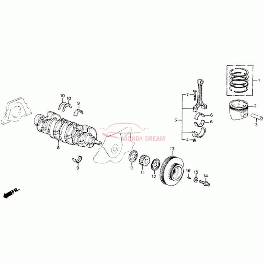 BEARING C,MAIN (13323-PH3-004) - 1