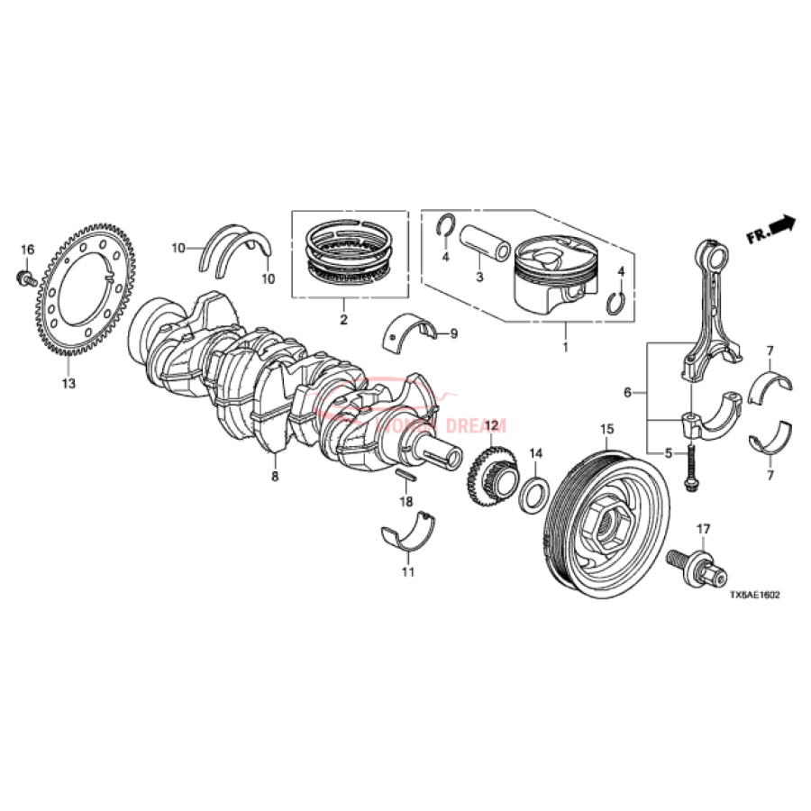 BRG D,MAIN UPPER (13324-5A2-A01) - 1