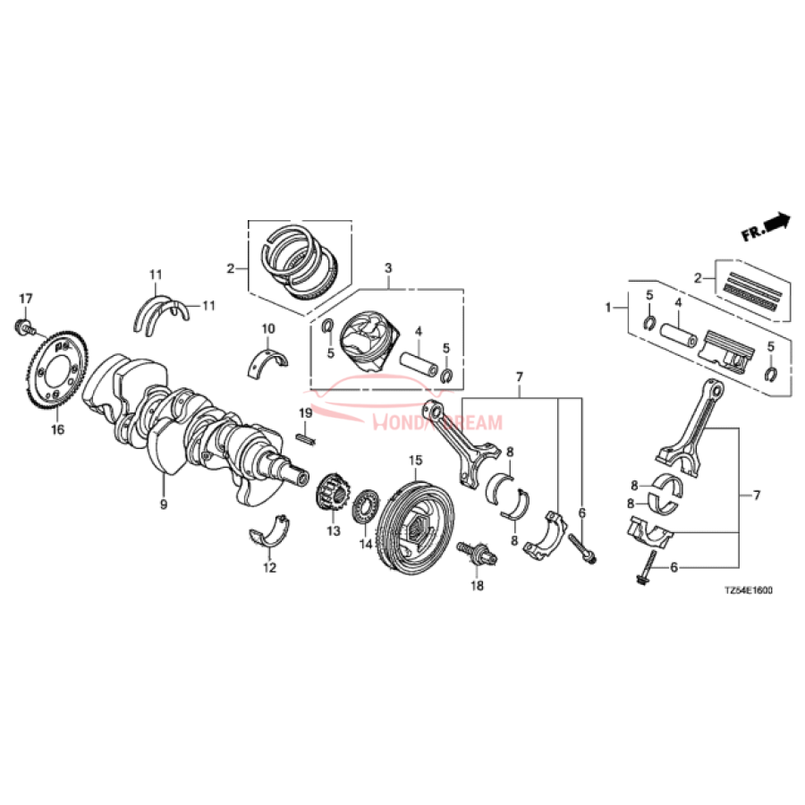 BRG D,MAIN UPR (13324-5G0-A01) - 1