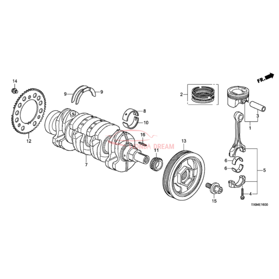 BRG D,MAIN UPR (13324-RB0-003) - 1