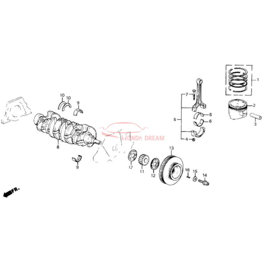 BEARING E,MAIN (Y (13325-PG6-003) - 1