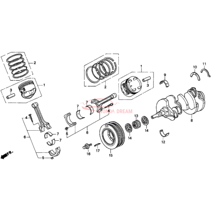 WASHER,THRUST (DA (13331-PH7-003) - 2