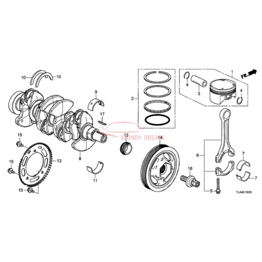 BRG A,MAIN LWR (13341-5R0-004) - 1