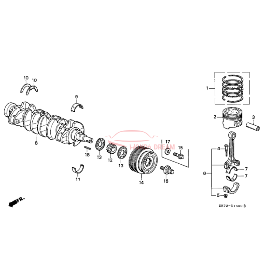 BEARING D, MAIN (13344-PR3-003) - 2