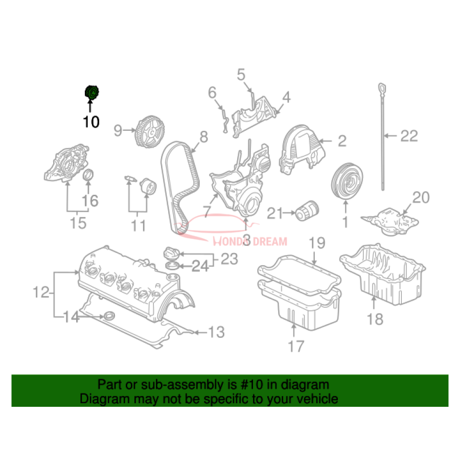 PULLEY,T/B DRIVE (13621-PLD-013) - 2