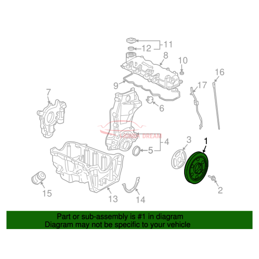 PULLEY COMP,CRANK (13810-PZA-013) - 2