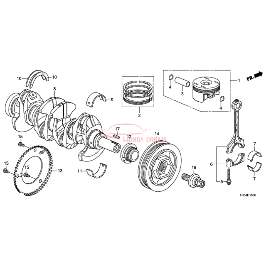 PULLEY COMP CRANK (13810-R1A-G02) - 1