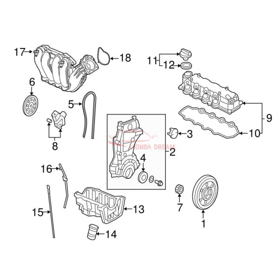 PULLEY COMP,CRANK (13810-RRB-A01) - 3