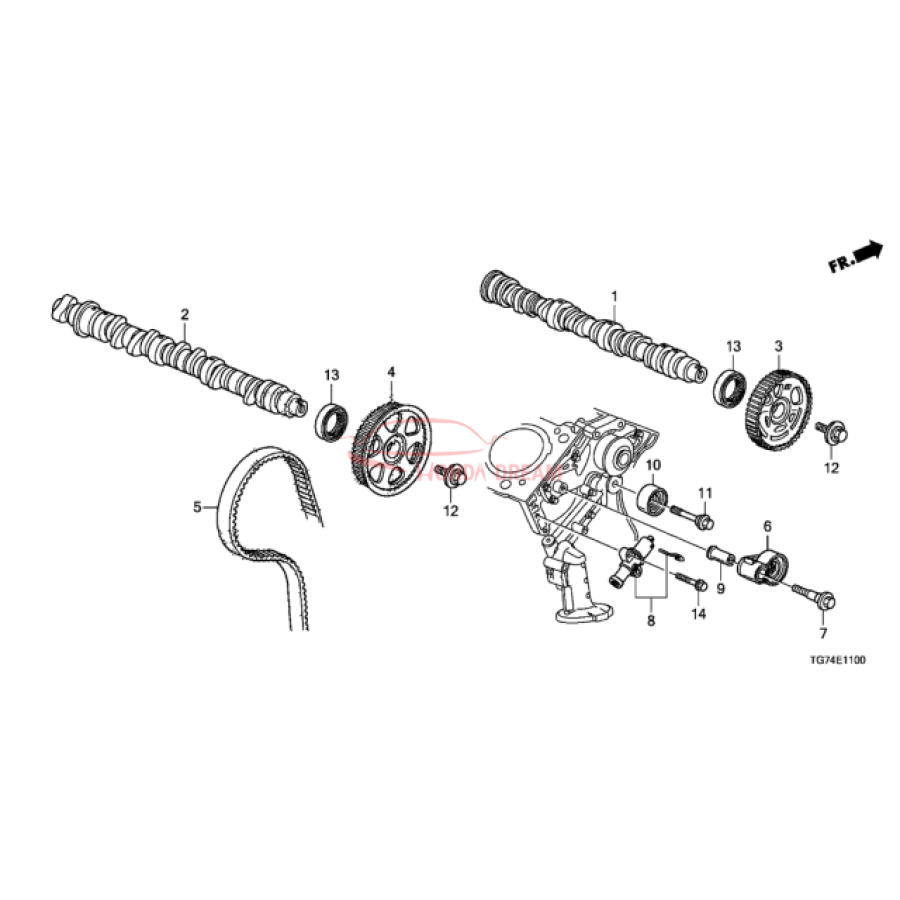 CAMSHAFT COMP,FR (14100-RLV-A00) - 1