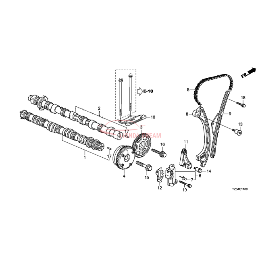 CAMSHAFT COMP,IN (14110-5A2-A01) - 1