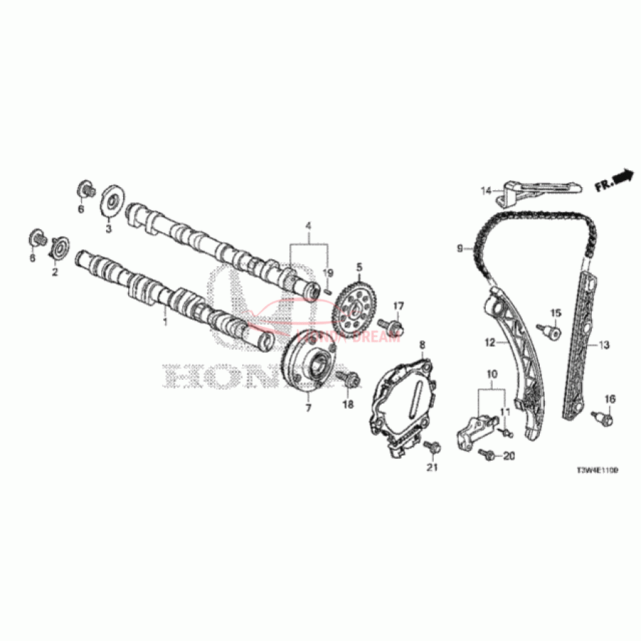 CAMSHAFT COMP,IN (14110-5K0-A00) - 1