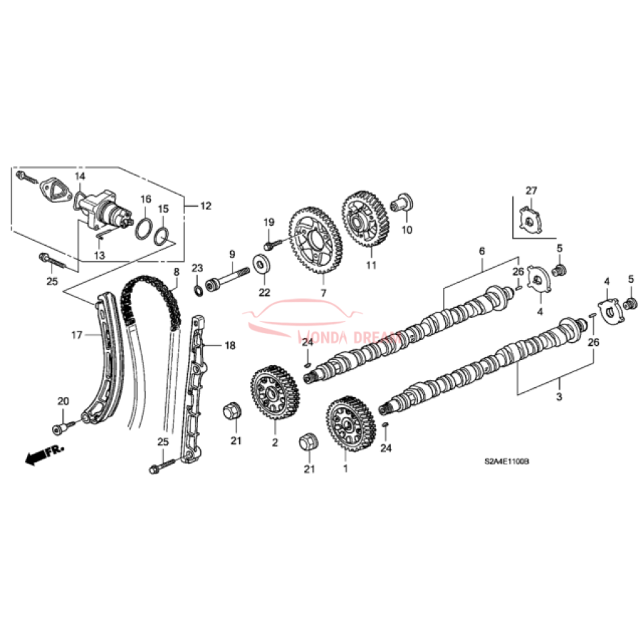 CAMSHAFT COMP,IN (14110-PCX-000) - 2