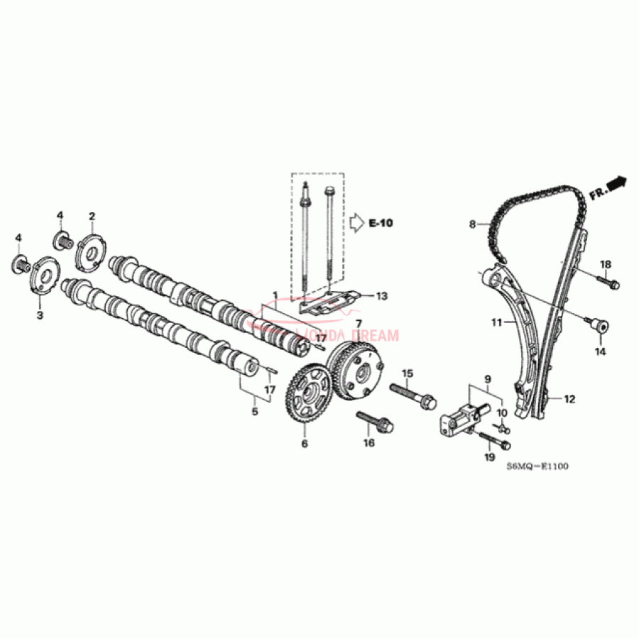 CAMSHAFT COMP,IN (14110-PPA-010) - 1