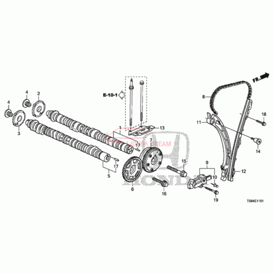 CAMSHAFT COMP,IN (14110-RL5-000) - 1