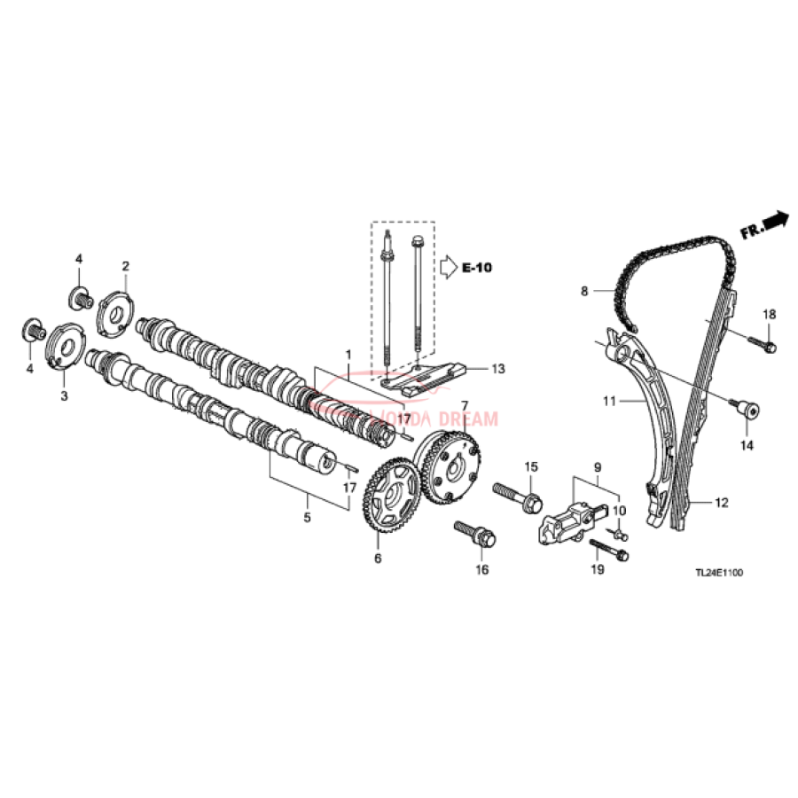 CAMSHAFT COMP,IN (14110-RL5-000) - 1