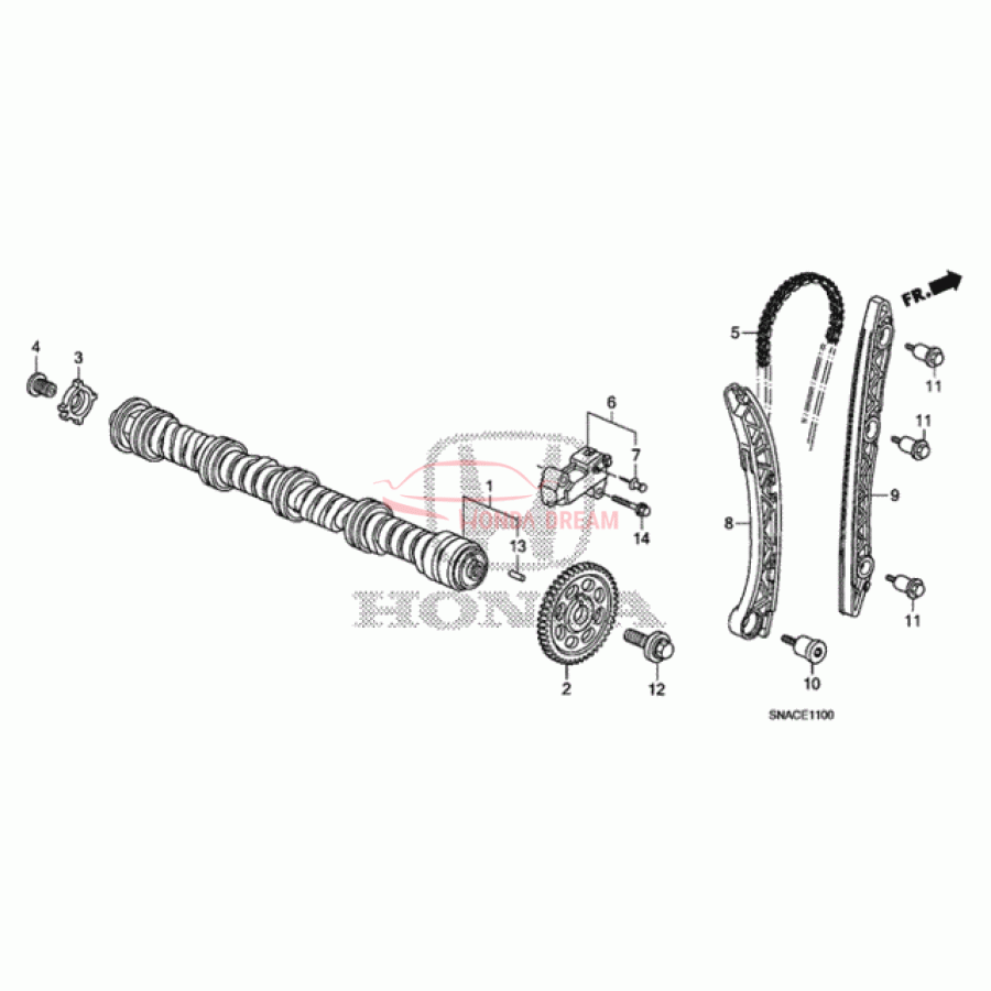 CAMSHAFT COMP (14110-RNB-A00) - 1