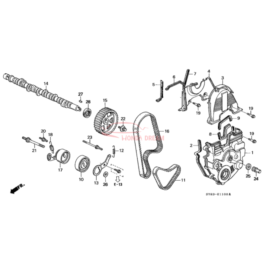 BELT,TIMING,112RU (14400-P0A-004) - 2