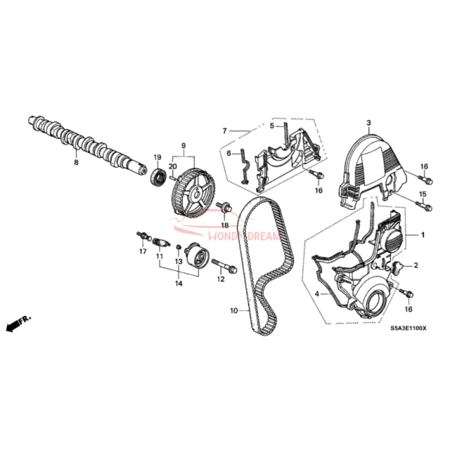 BELT,TIMING 104RU (14400-PMM-A01) - 2