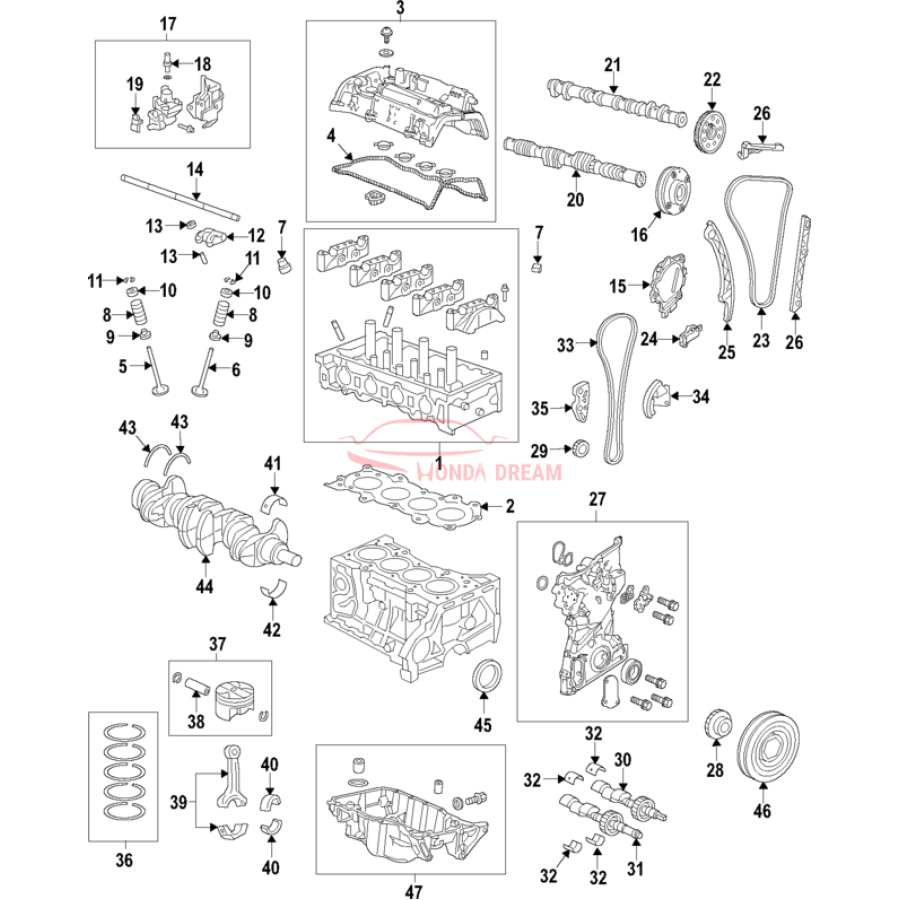 ARM COMP,C-CHAIN (14520-6C1-A01) - 1